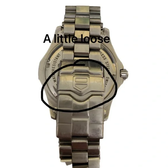 🌸Vintage Tag Heuer 38mm Professional 200M Silver Stainless Band w/ Blue Face - Picture 6 of 7